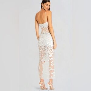 Retrofete White Sequin Dress